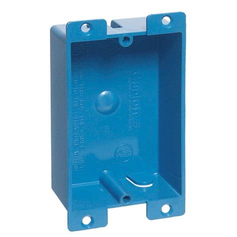 Carlon 8 cu in Rectangle PVC Outlet Box Blue 